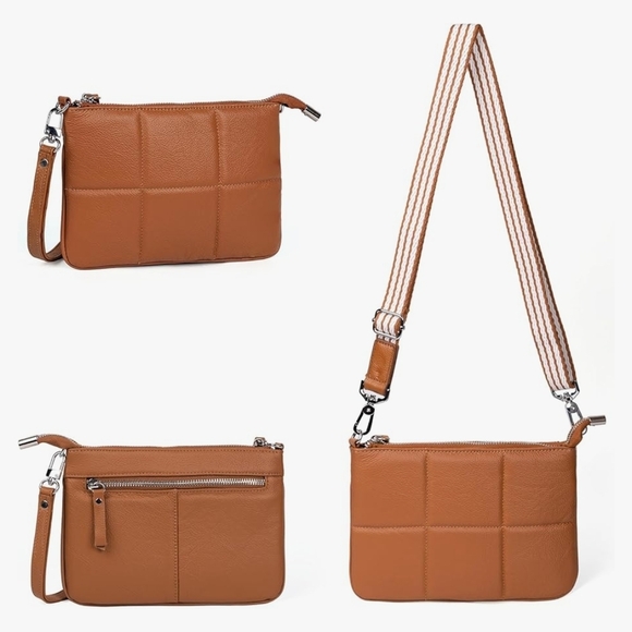 Handbags - Tan Leather Crossbody Bag